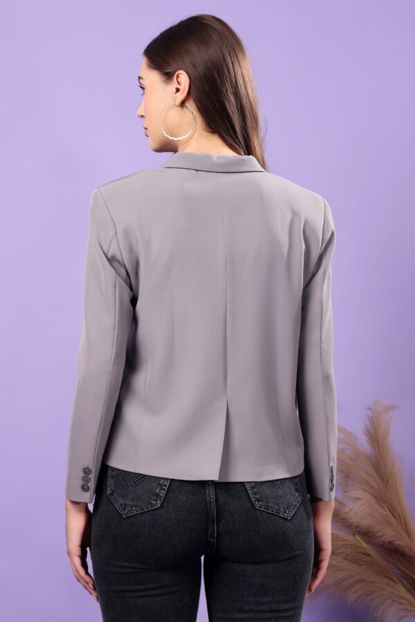 Soft Grey All-Weather Blazer for Women - Image 6