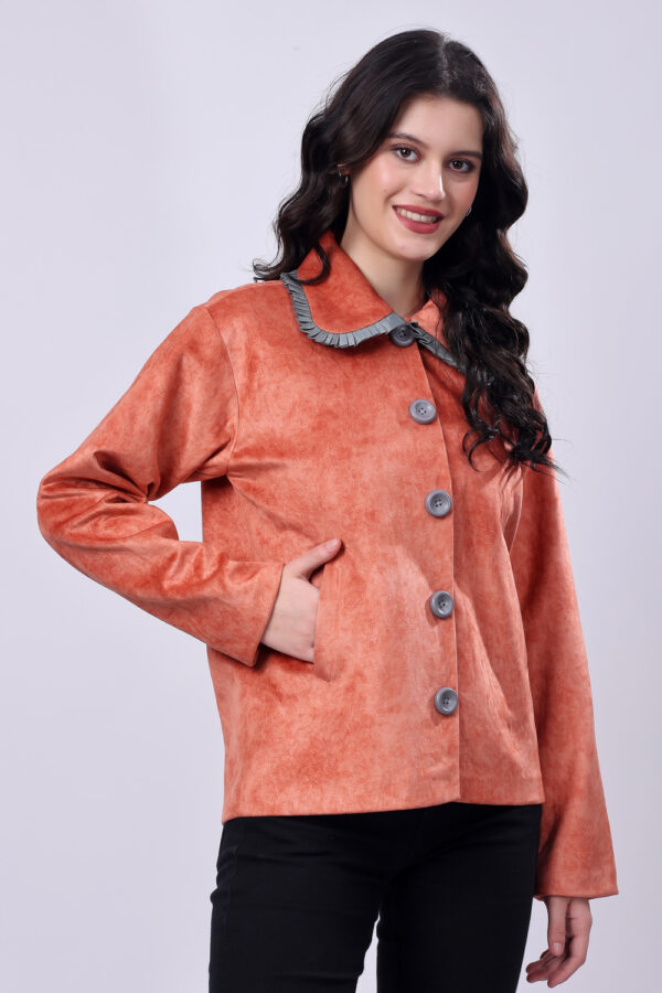 Button down Suede Coat - Image 5