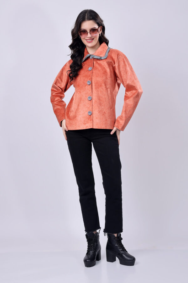 Button down Suede Coat - Image 8