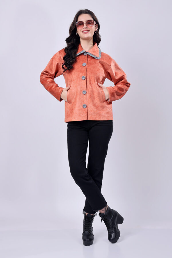 Button down Suede Coat - Image 9