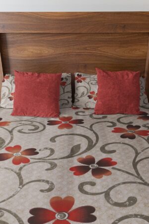Haryana Hoops Queen Size Floral printed Bedsheet with 2 Pillow Covers