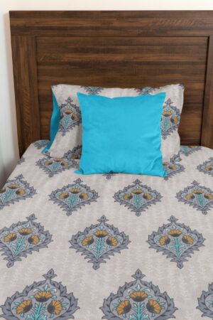 Haryana Hoops Single Size Floral printed Bedsheet with 1 Pillow Cover