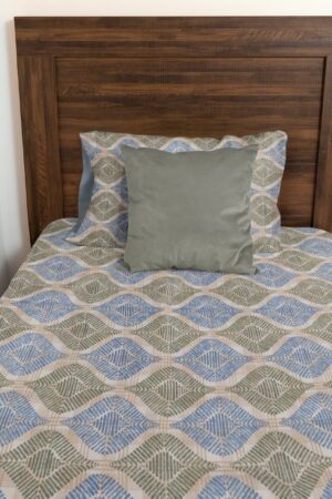 Haryana Hoops Single Size Abstract printed Bedsheet with 1 Pillow Cover