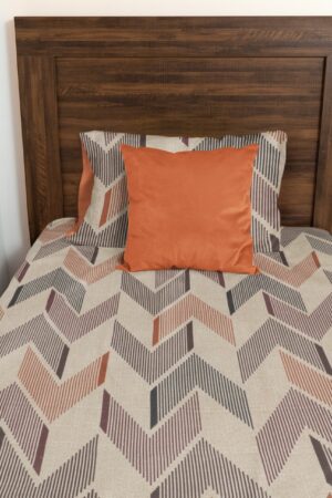 Haryana Hoops Single Size Abstract printed Bedsheet with 1 Pillow Cover