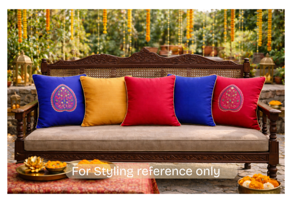 Assorted Ethnic chanderi silk Cushion Cover set