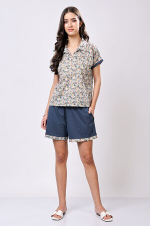 Women's Floral Print Shorts Set